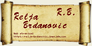 Relja Brdanović vizit kartica